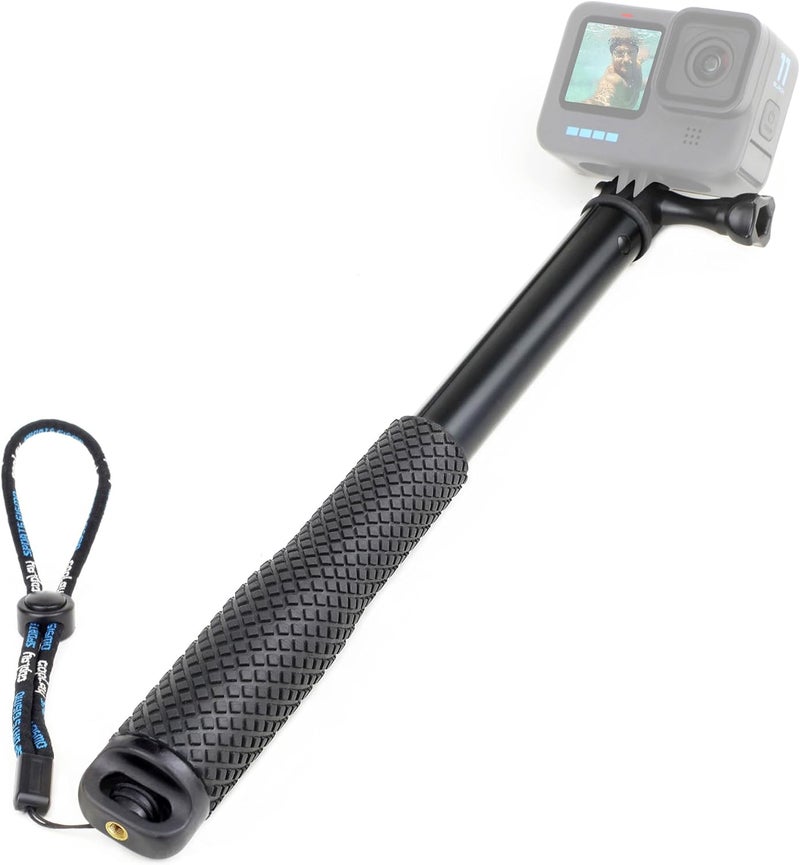 SOONSUN 45'' Waterproof Selfie Stick Extendable Monopod Hand Grip Aluminum Telescopic Pole Compatible with GoPro Hero 13 12 11 10 9 8 7 6 5 4 Session, Insta360, Osmo Action 2, 3, 4, 5, and Cell Phone - Image 1